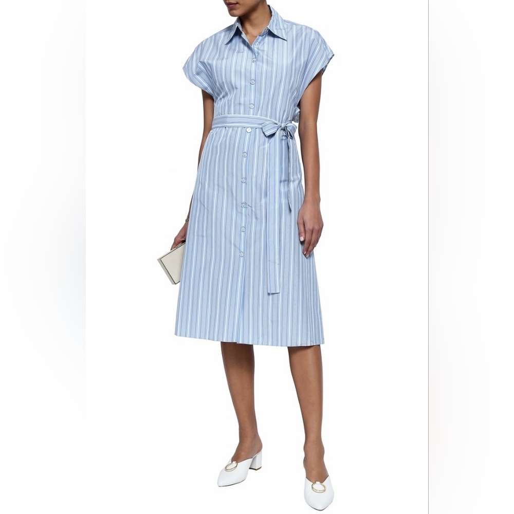 Rosetta Getty Striped Reverse Wrap Dress